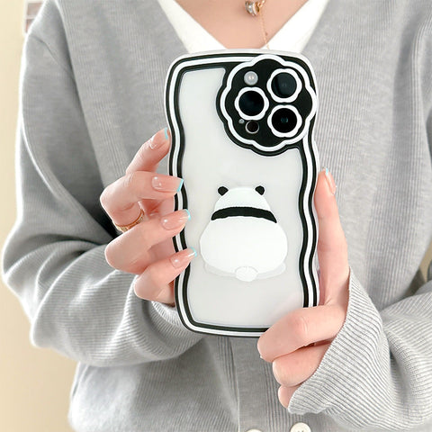 PANDA wavy edge iPhone case