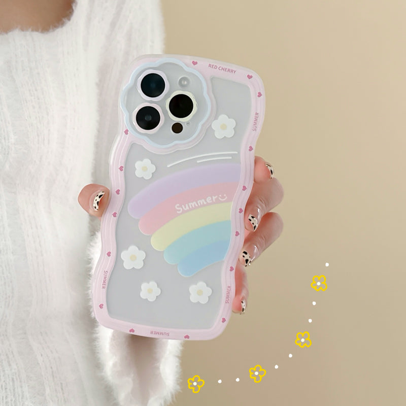 RAINBOW wavy edge iPhone case