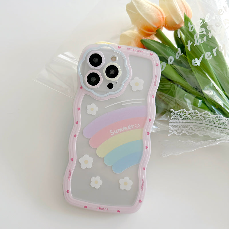 RAINBOW wavy edge iPhone case