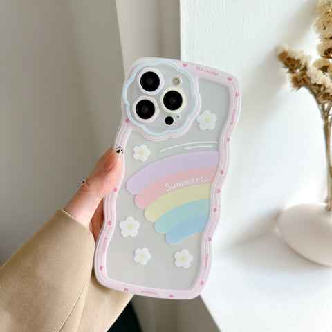 RAINBOW wavy edge iPhone case