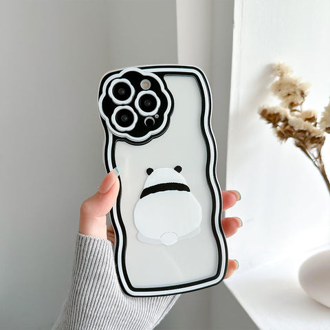 PANDA wavy edge iPhone case